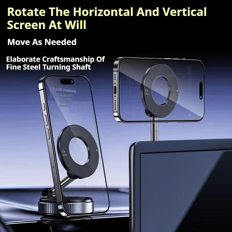 Xiaomi Magsafe Car Phone Holder Suction Cup Vacuum Magnetic Phone Stand 360° Rotatable and Foldable Suction Cup Phone Holder
